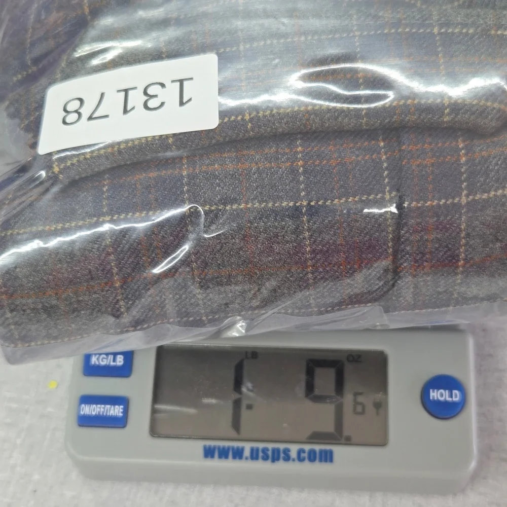 Iszard's Plaid Blazer Mens 44R Grey Blue‎ Orange Vintage Two Button Sport Coat